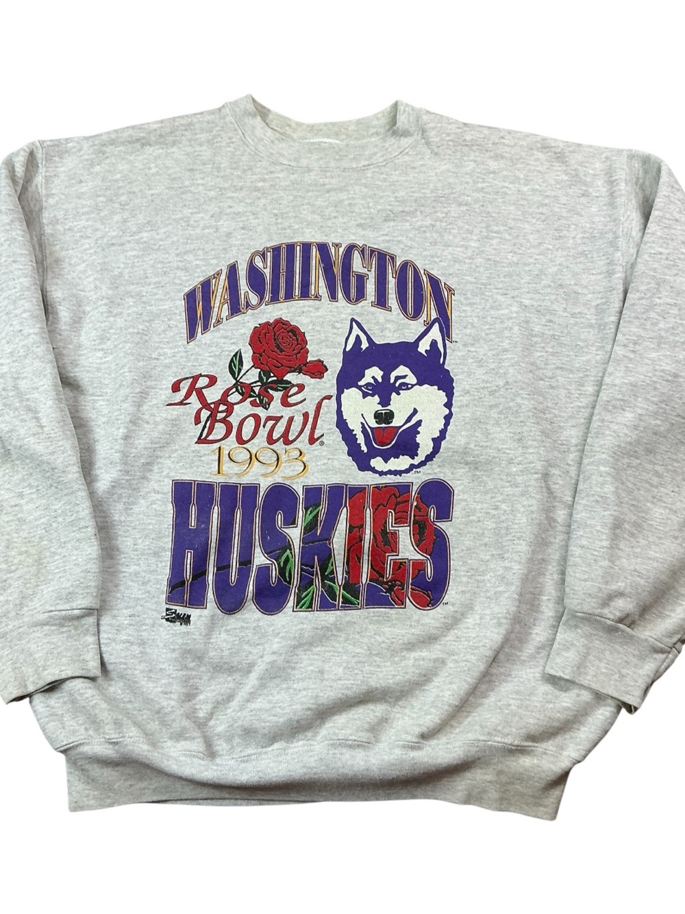 Vintage Washington Huskies 1993 Rose Bowl crewneck USA made XL